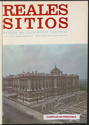 Cubierta. Reales Sitios. vol. 1, no 1, 1964